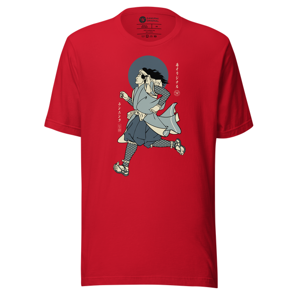 Samurai Running 2 Jogging Sport Ukiyo-e Unisex T-Shirt
