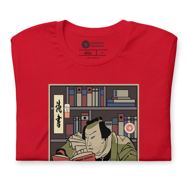 Samurai Reading Books Library Ukiyo-e Unisex T-Shirt