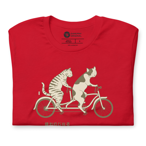 Cat Ride Funny Japanese Ukiyo-e Unisex T-shirt