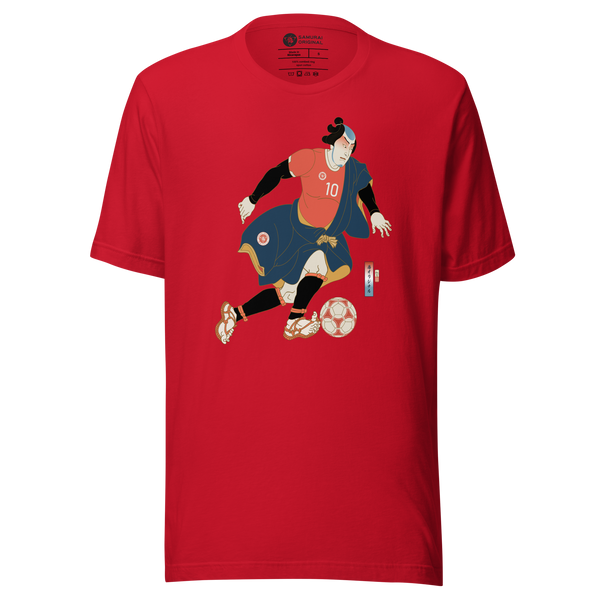 Samurai Dribbling Football Ukiyo-e Unisex T-shirt