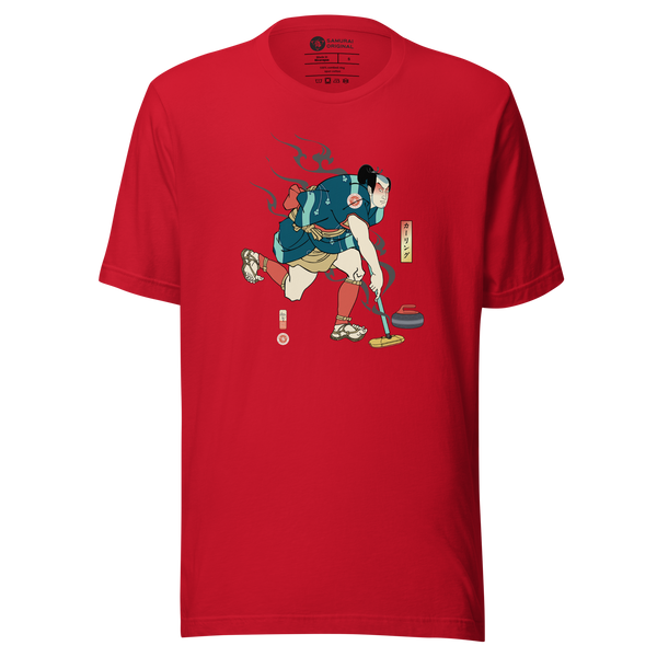 Samurai Play Curling Ukiyo-e Unisex T-Shirt