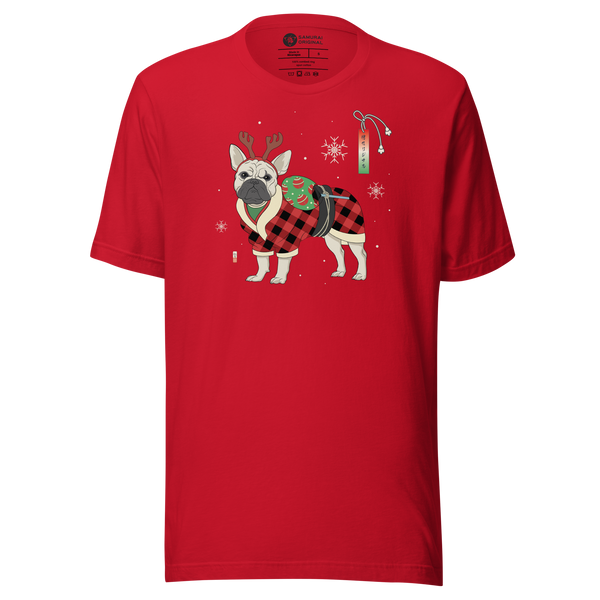 French Bulldog Funny Christmas Japanese Ukiyo-e Unisex T-shirt - Samurai Original