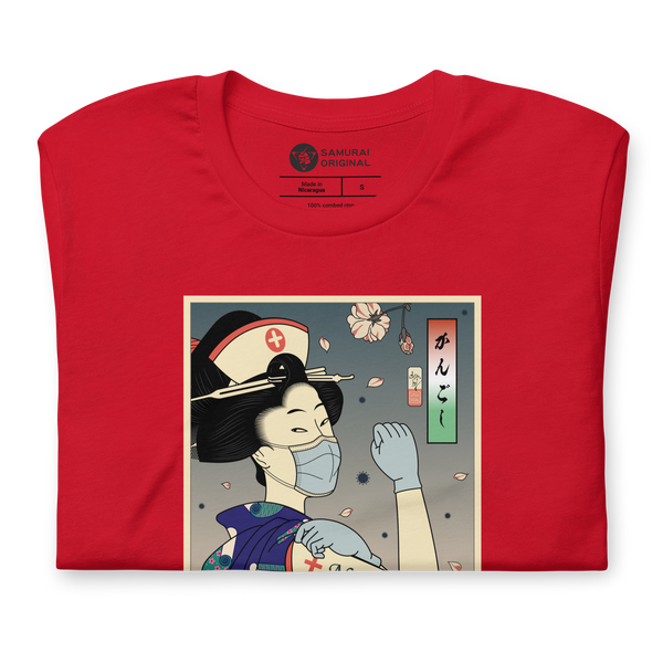 Geisha Nurse Medical Japanese Ukiyo-e Unisex T-Shirt - Samurai Original
