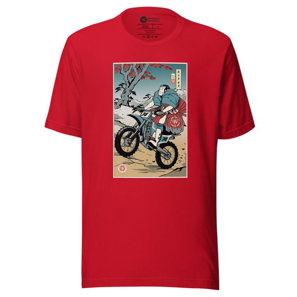 Samurai Dirt Bike Motocross Ukiyo-e Unisex T-Shirt