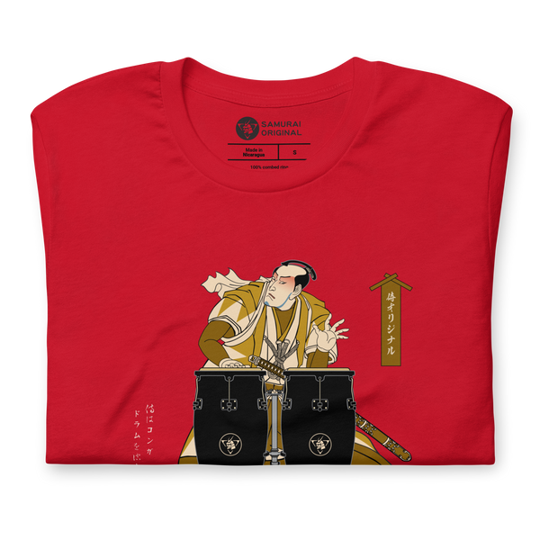 Samurai Playing the Conga Drums Ukiyo-e Unisex t-shirt