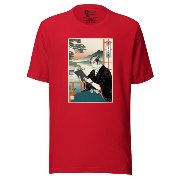 Samurai Reading Books Japanese Ukiyo-e Unisex t-shirt 2