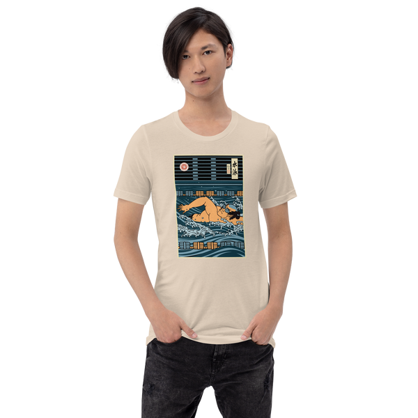 Samurai Swim Water Sport Ukiyo-e Unisex T-Shirt