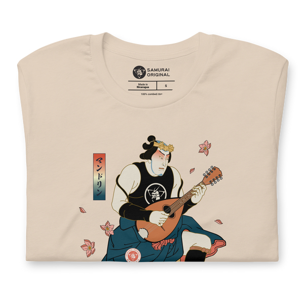 Samurai Play Mandolin Music Ukiyo-e Unisex T-shirt