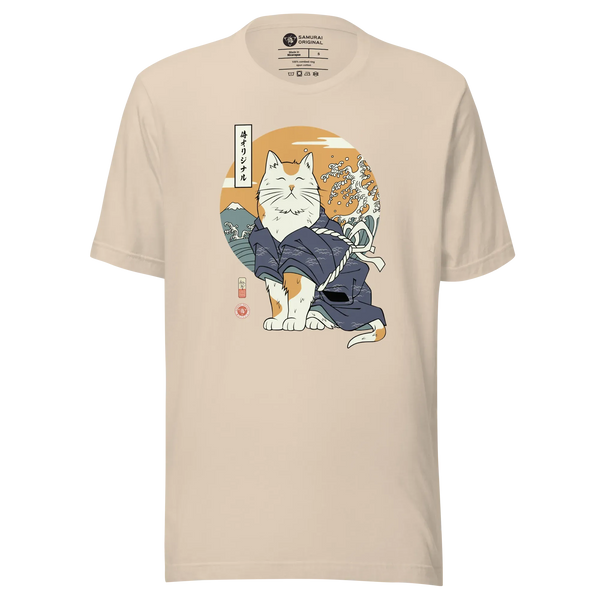 Cat Samurai Funny Japanese Ukiyo e Unisex T Shirt Samurai Original