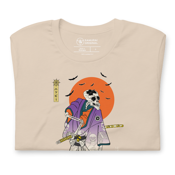 Halloween Samurai Skeleton Japanese Ukiyo-e Unisex T-shirt - Samurai Original