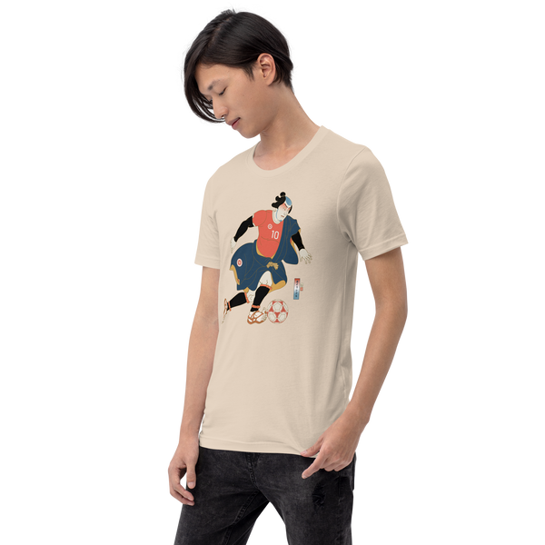 Samurai Dribbling Football Ukiyo-e Unisex T-shirt