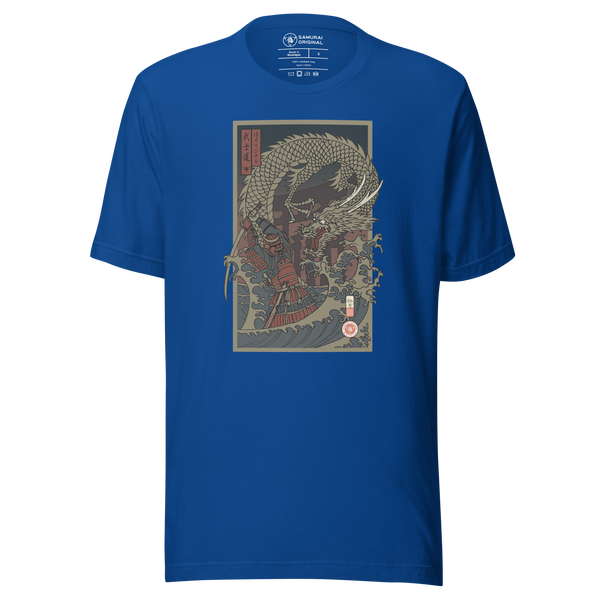 Samurai vs Dragon Warrior Ukiyo-e Unisex T-Shirt