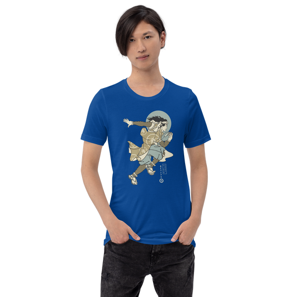 Samurai American Football Japanese Ukiyo-e Unisex T-shirt