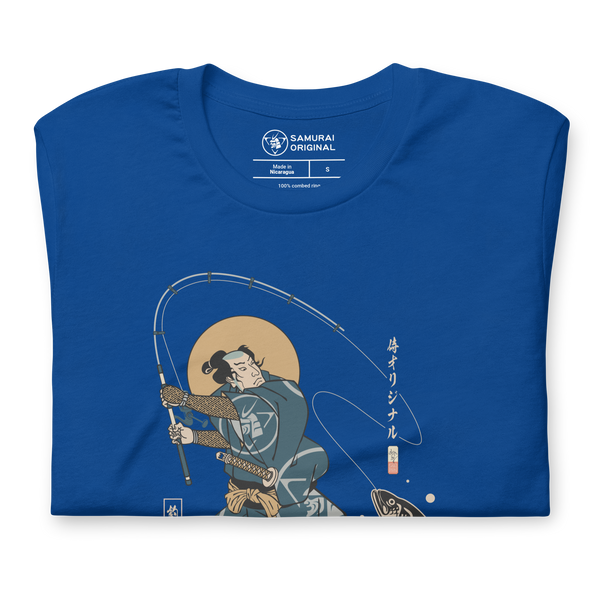Samurai Fishing 4 Ukiyo-e Unisex T-Shirt - Samurai Original