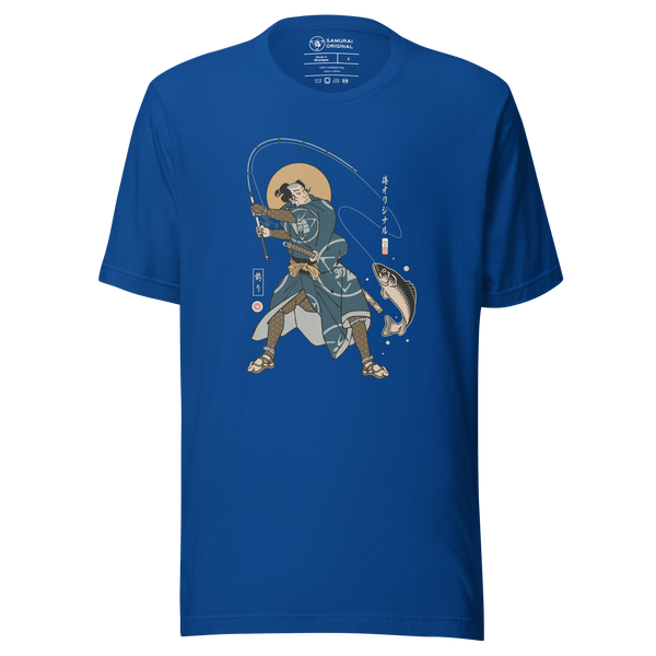 Samurai Fishing 4 Ukiyo-e Unisex T-Shirt - Samurai Original