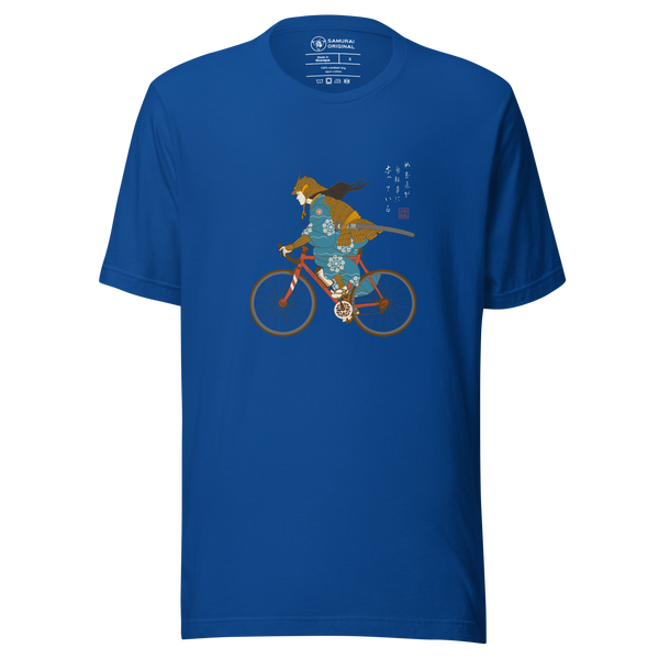 Onna Musha Riding Bicycle Japanese Ukiyo-e Unisex T-shirt
