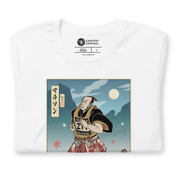 Samurai Marathon Running Ukiyo-e Unisex T-Shirt