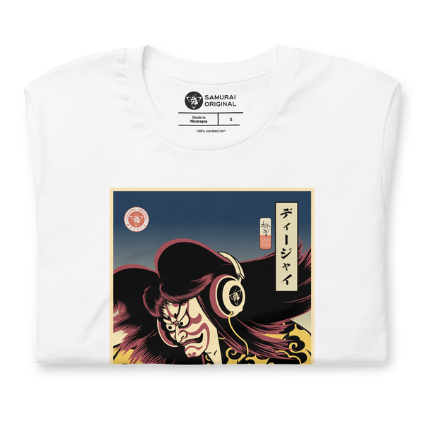 Hannya DJ Turntable Music Japanese Ukiyo-e Unisex T-Shirt - Samurai Original