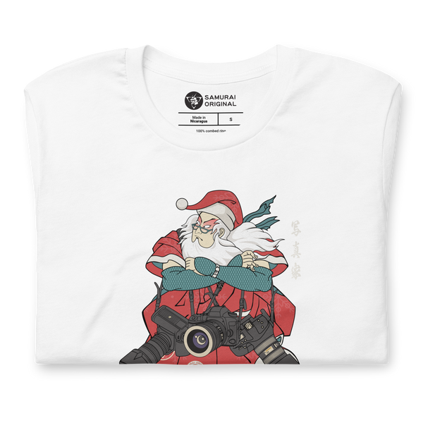 Santa Claus Photographer Camera Ukiyo-e Unisex T-Shirt