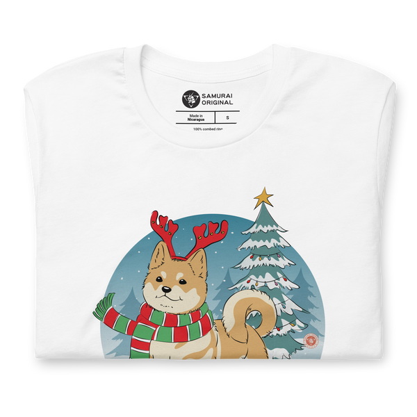 Dog Shiba Funny Christmas Japanese Ukiyo-e Unisex T-Shirt