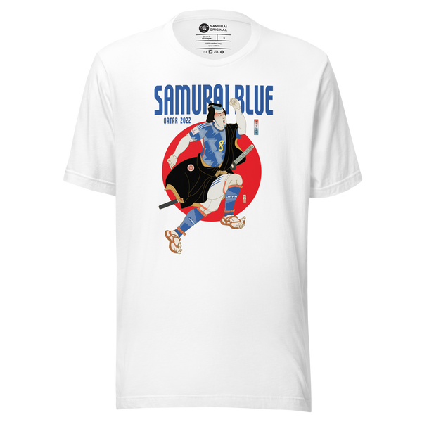 Samurai Blue Ukiyo-e Football Unisex T-shirt