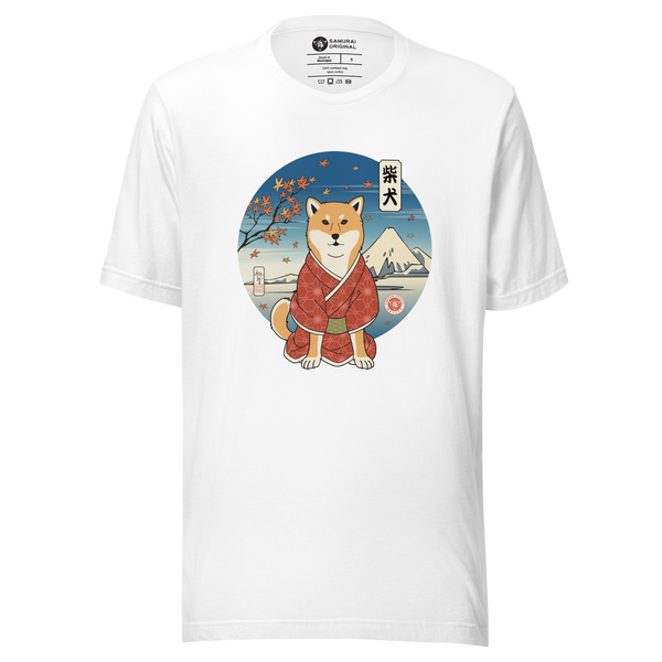 Dog Shiba Inu Funny Japanese Ukiyo-e Unisex T-Shirt - Samurai Original