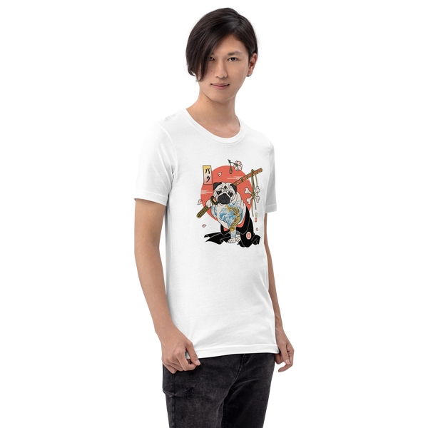 Samurai Pug Dog Ukiyo-e Unisex T-shirt