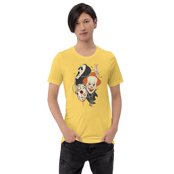 Halloween Mask Japanese Ukiyo-e Unisex T-shirt - Samurai Original