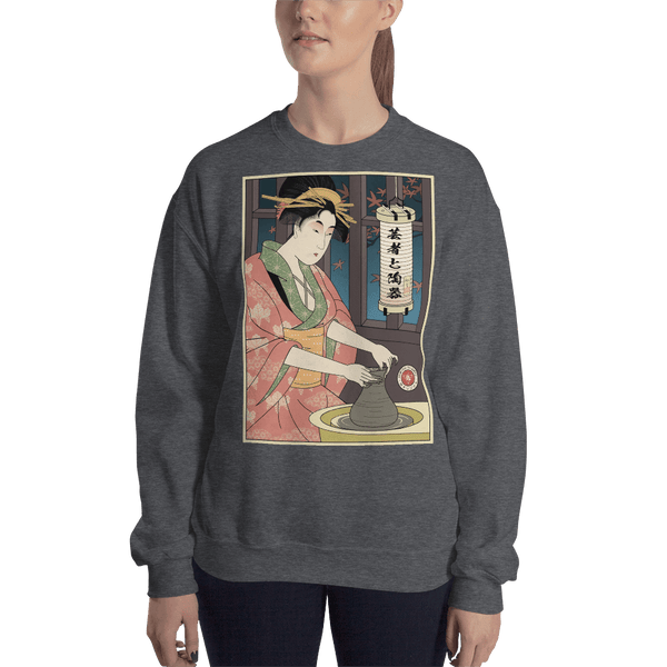 Geisha Pottery Artisan Ukiyo-e Unisex Sweatshirt Samurai Original