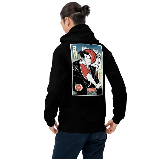 Samurai DJ 4 Turntable Music Ukiyo-e Back Unisex Hoodie - Samurai Original