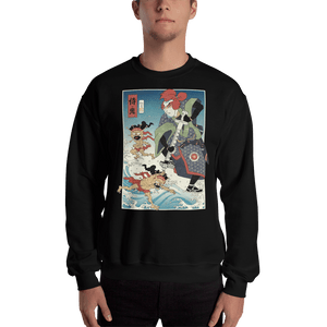 Samurai vs Demon Covid Ukiyo-e Unisex Sweatshirt Samurai Original