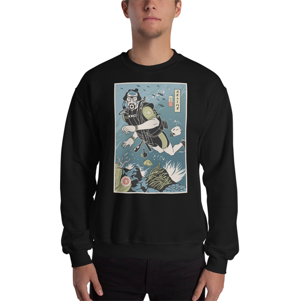 Samurai Scuba Diver Ukiyo-e Unisex Sweatshirt
