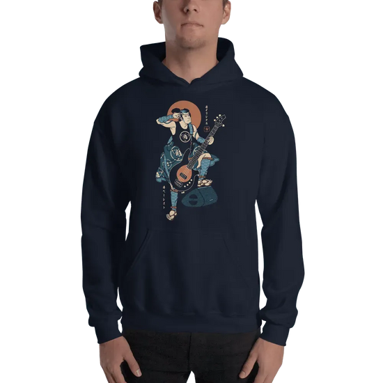 Samurai Bassist Player 6 Music Ukiyo-e Unisex Hoodie - Samurai Original