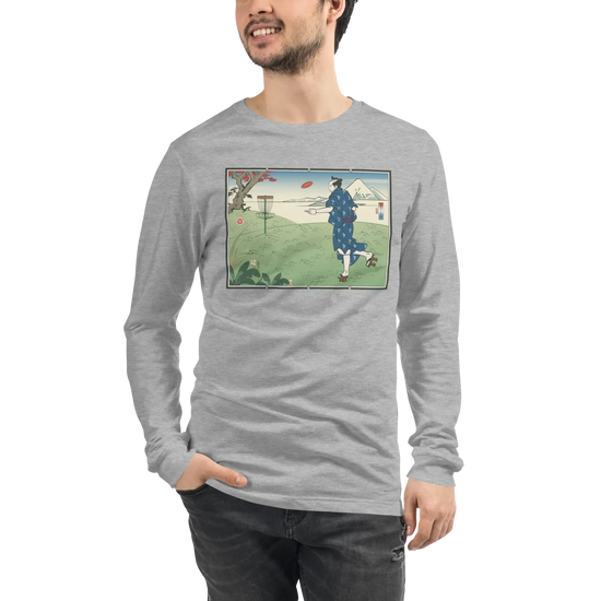 Samurai Disc Golf Ukiyo-e Unisex Long Sleeve Tee - Samurai Original