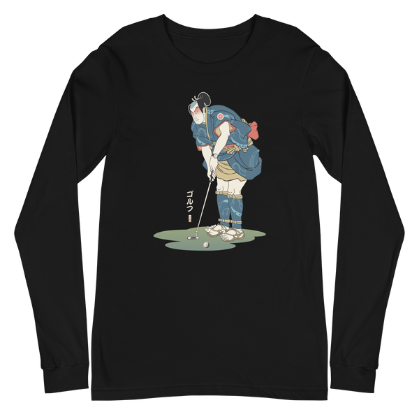 Samurai Golf Player Ukiyo-e 2 Unisex Long Sleeve Tee