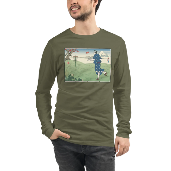 Samurai Disc Golf Ukiyo-e Unisex Long Sleeve Tee - Samurai Original