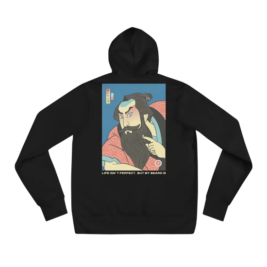 Samurai & Beard Japanese Ukiyo-e Unisex Hoodie - Samurai Original