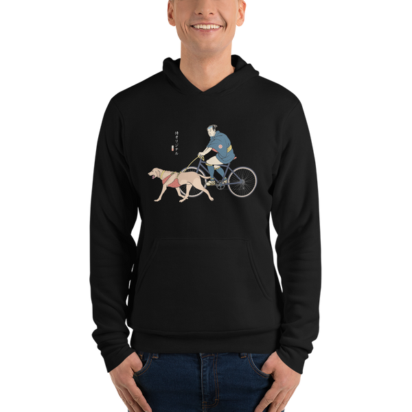 Samurai Cycling With DogLabrador Retriever Unisex hoodie