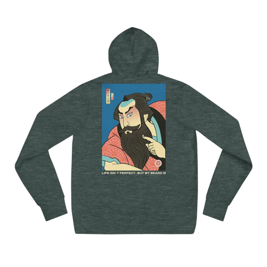 Samurai & Beard Japanese Ukiyo-e Unisex Hoodie - Samurai Original