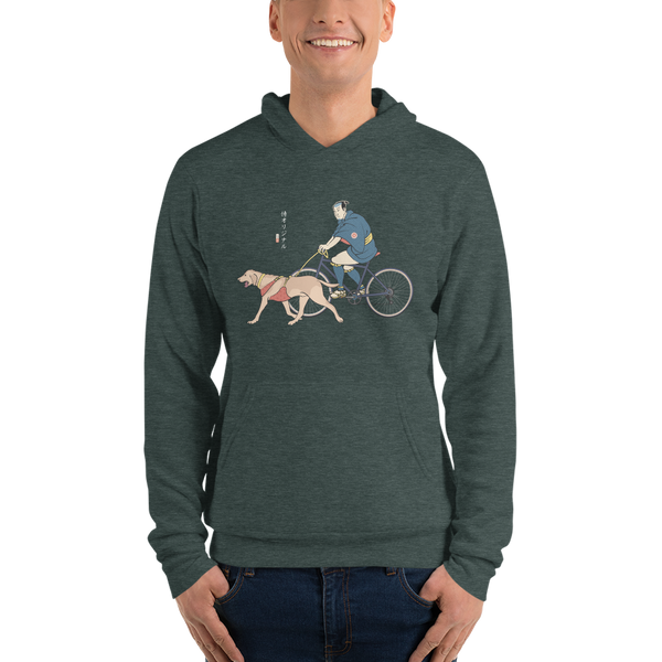 Samurai Cycling With DogLabrador Retriever Unisex hoodie