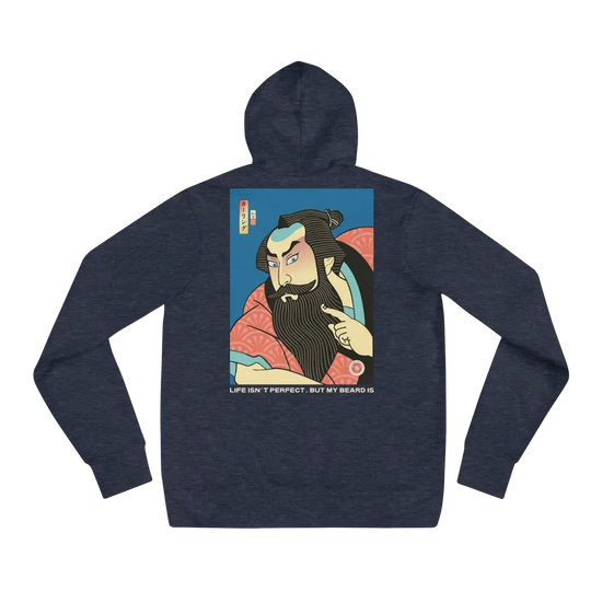 Samurai & Beard Japanese Ukiyo-e Unisex Hoodie - Samurai Original