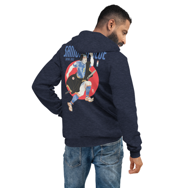 Samurai Blue Ukiyo-e Football Unisex hoodie