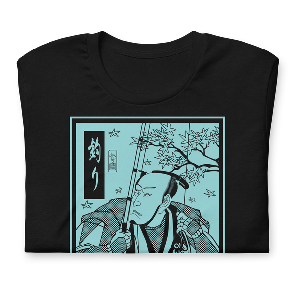 Samurai Fishing 5 Ukiyo-e Unisex T-Shirt - Samurai Original